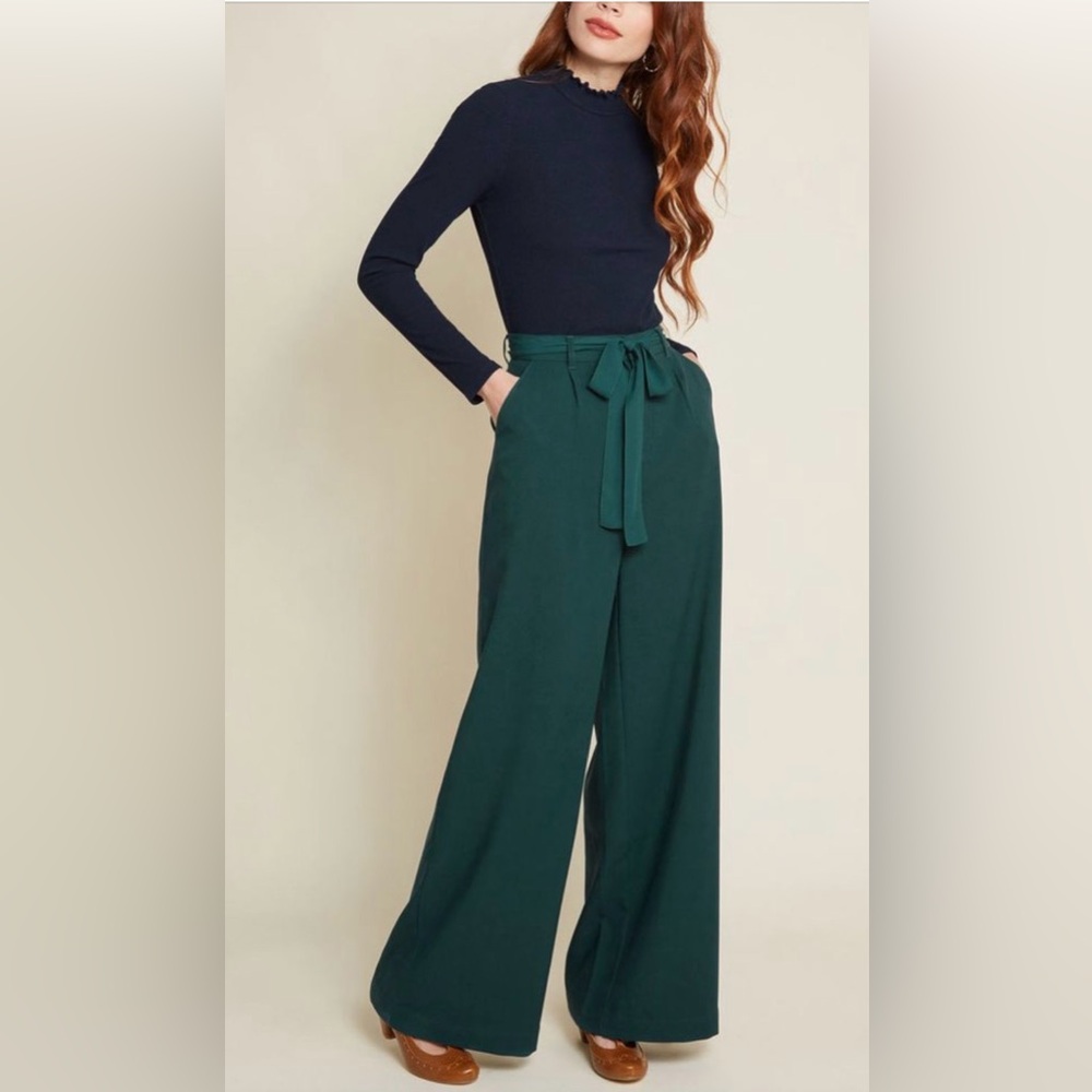 Modcloth Black Wide-Leg Pants